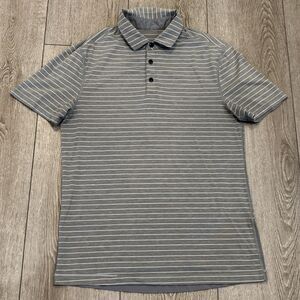 Lululemon Evolution Polo Shirt Mens Medium Performance Golf Casual Preppy